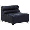 Hudson Armless Distressed Slate Leather Sofa Chair