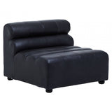 Hudson Armless Distressed Slate Leather Sofa Chair