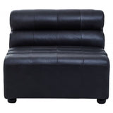 Hudson Armless Distressed Slate Leather Sofa Chair