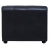 Hudson Armless Distressed Slate Leather Sofa Chair
