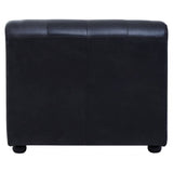 Hudson Armless Distressed Slate Leather Sofa Chair