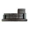 Hudson Armless Distressed Slate Leather Sofa Chair