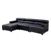 Hudson Right Arm Leather Chaise Sofa