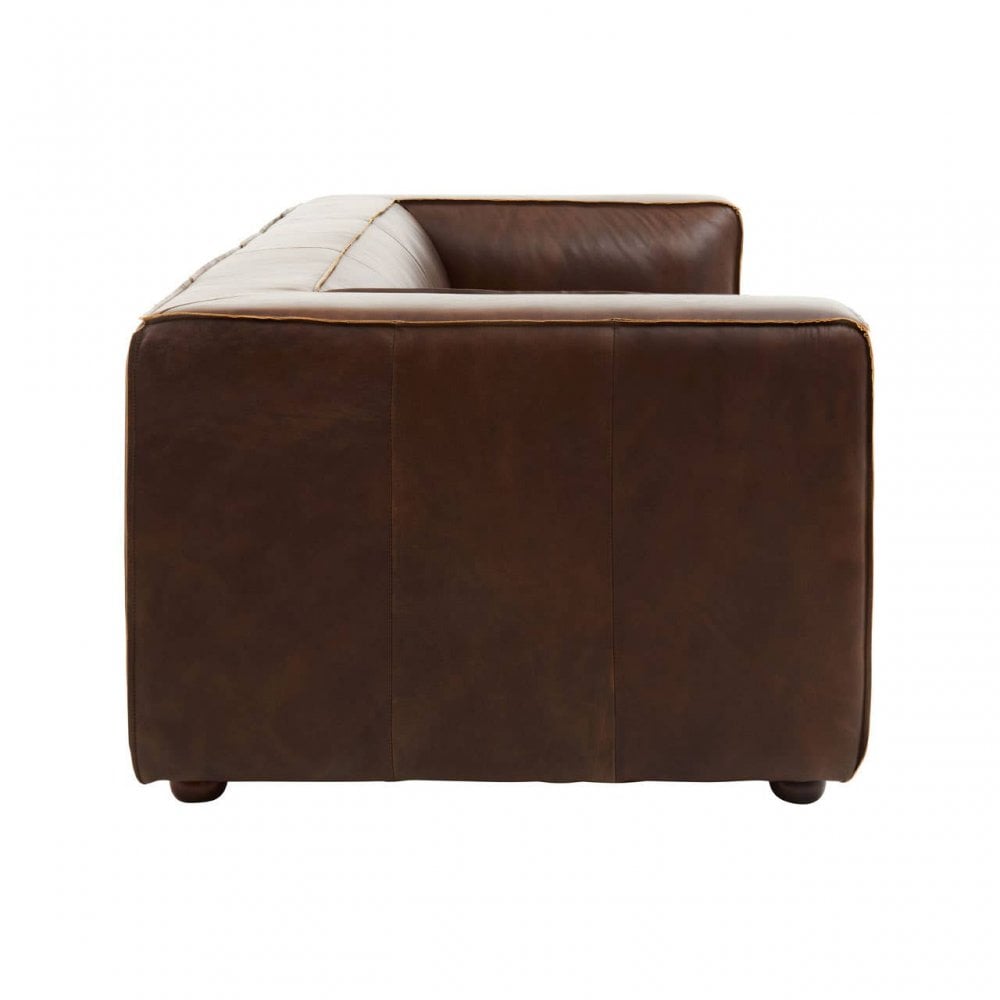Hudson Three Seater Leather Sofa