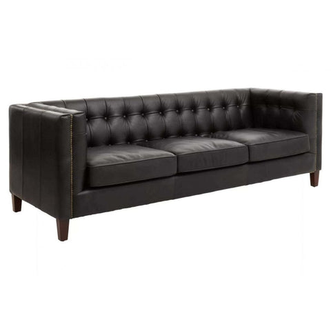 Hudson Three Seater Leather Sofa