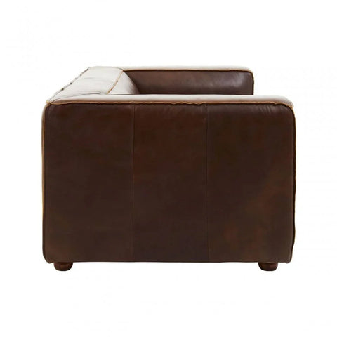 Hudson Two Seater Mexico Brown Leather Sofa