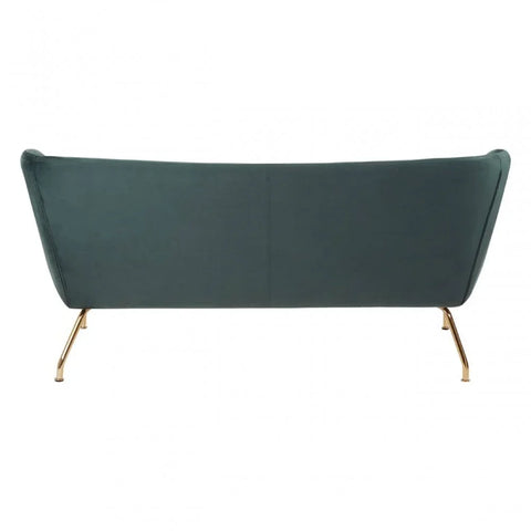 Victoria 2 Seat Green Sofa