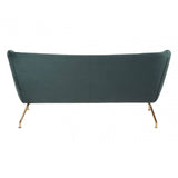 Victoria 2 Seat Green Sofa
