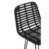 Brixton Black Natural Rattan Bar Chair