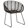 Brixton Black Natural Rattan Chair