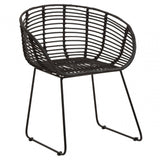 Brixton Black Natural Rattan Chair