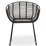 Brixton Black Natural Rattan Chair