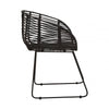 Brixton Black Natural Rattan Chair