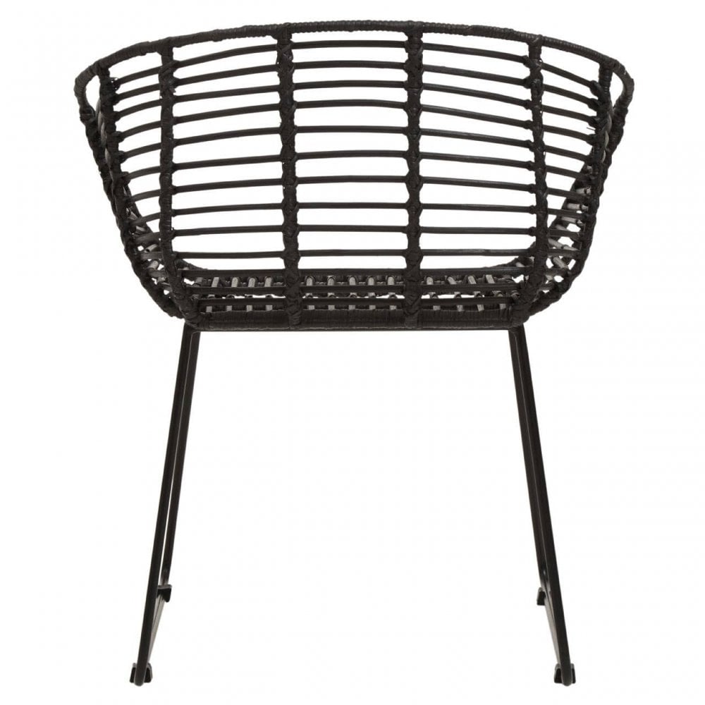 Brixton Black Natural Rattan Chair