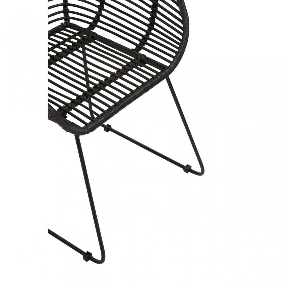 Brixton Black Natural Rattan Chair