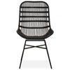 Brixton Curved Black Natural Rattan Chair