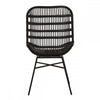 Brixton Curved Black Natural Rattan Chair