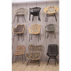 Brixton Curved Black Natural Rattan Chair