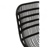 Brixton Curved Black Natural Rattan Chair