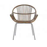 Brixton Grey Wash Natural Rattan Chair