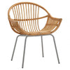 Brixton Natural Rattan Grey Metal Chair