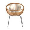Brixton Natural Rattan Grey Metal Chair