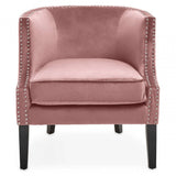 Elyse Pink Velvet Studded Chair