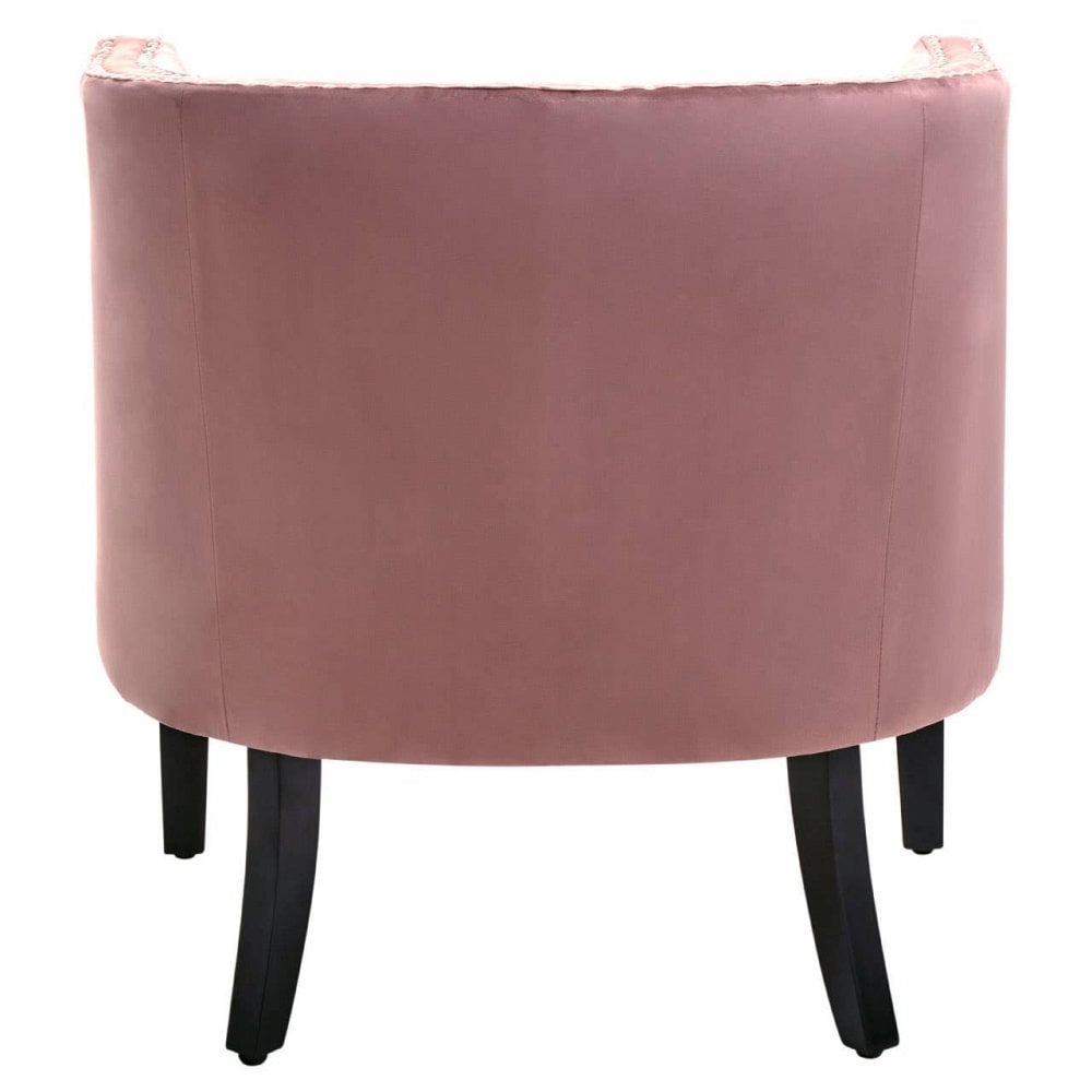 Elyse Pink Velvet Studded Chair