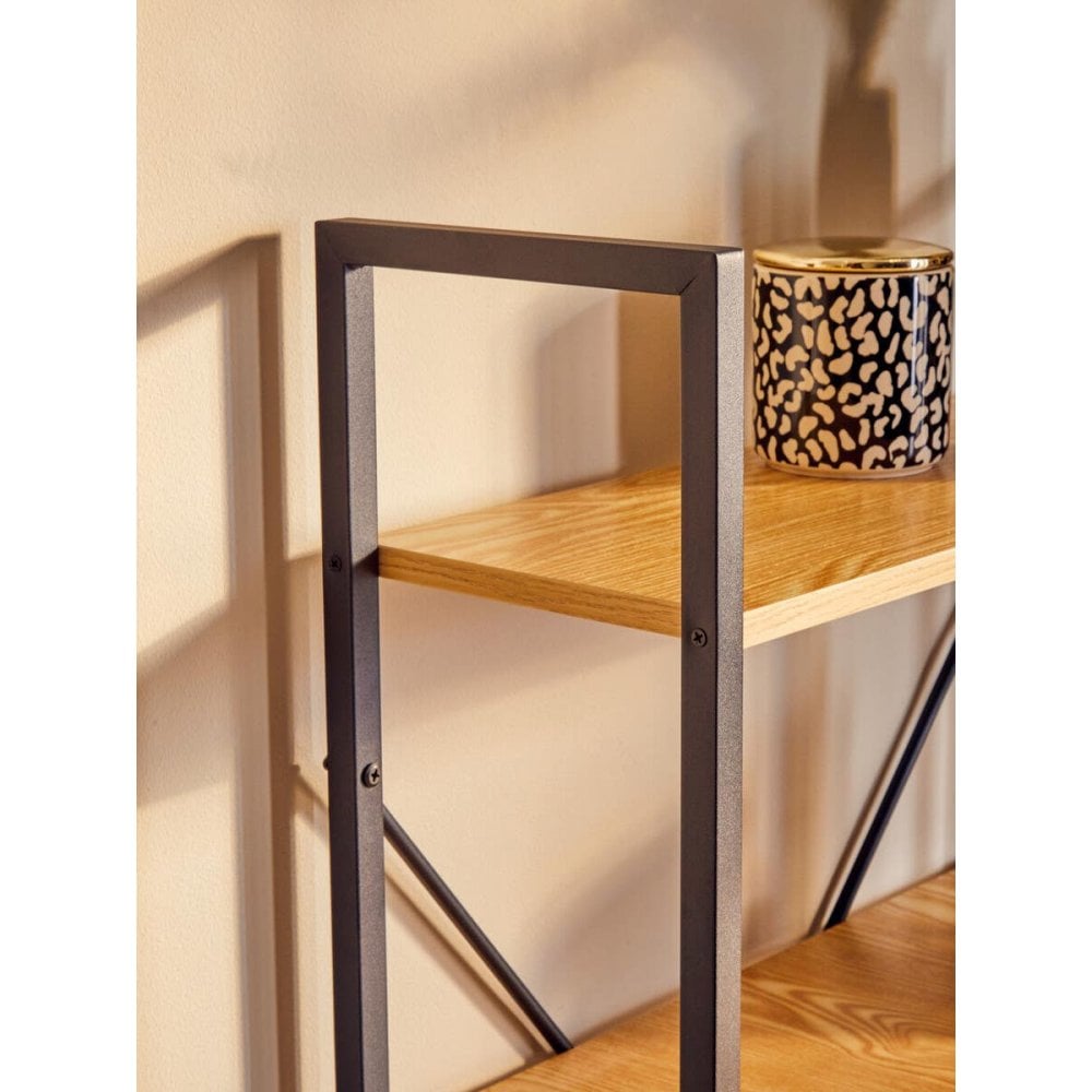 Marlow Light Yellow Desk With Shelves