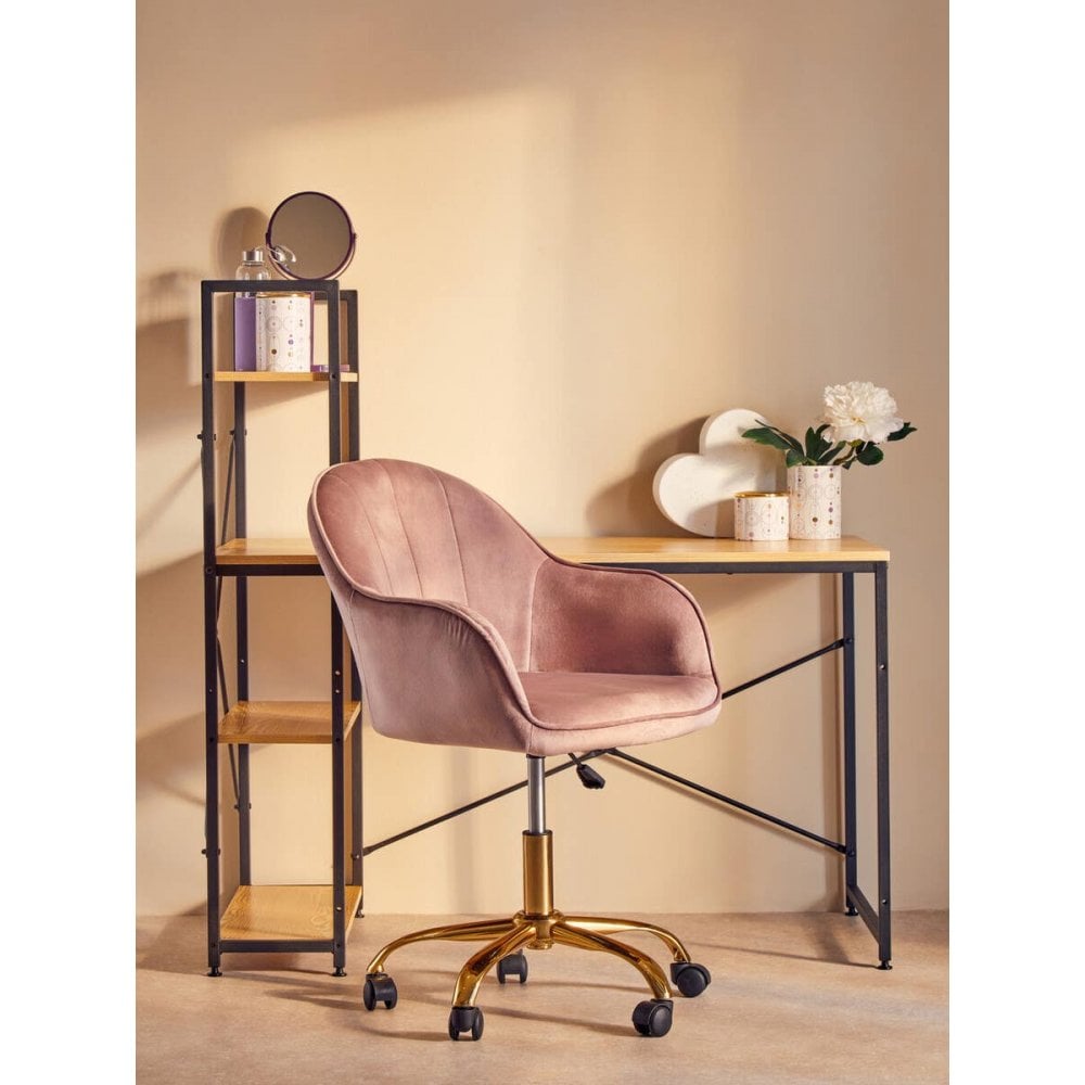 Marlow Light Yellow Desk With Shelves