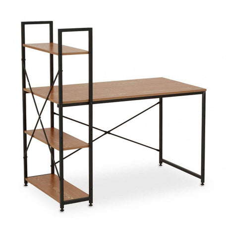 Marlow Red Pomelo Desk With Shelves