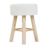 Marlow White Cotton Rope Stool