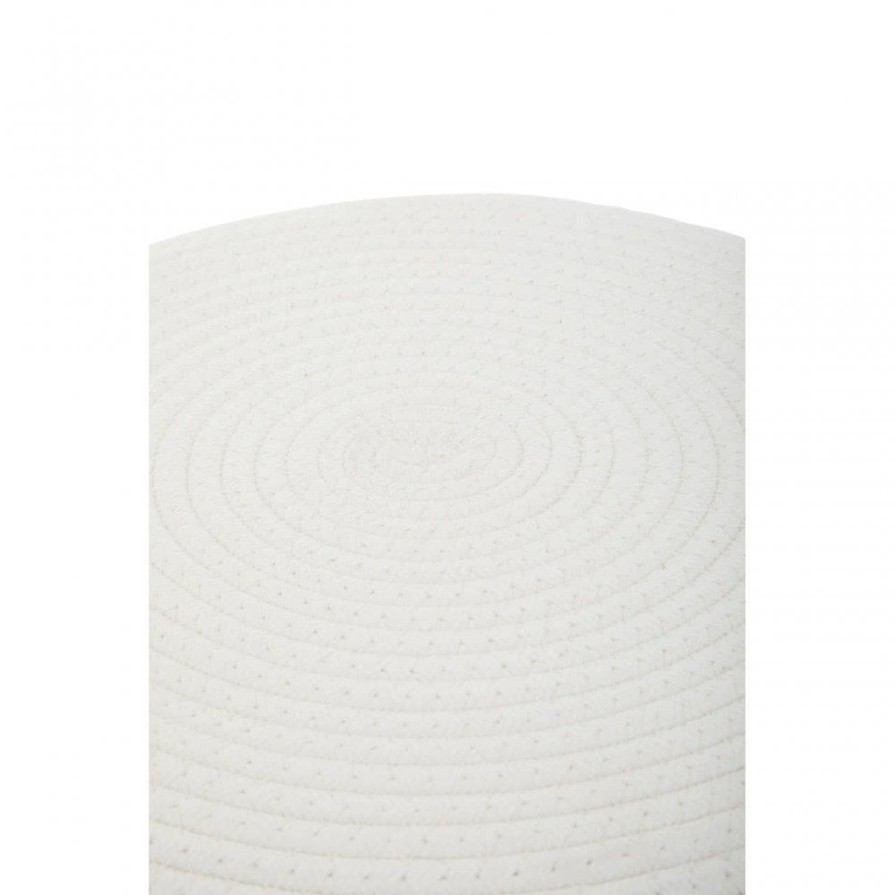 Marlow White Cotton Rope Stool