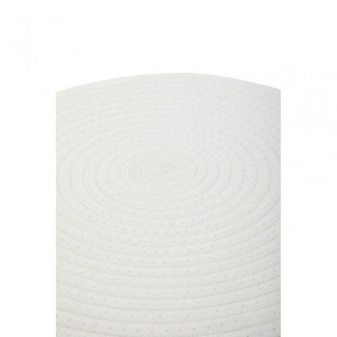 Marlow White Cotton Rope Stool