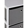 Marlow 3 Grey Fabric Drawers Cabinet