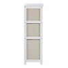 Marlow 3 Natural Fabric Drawers Cabinet