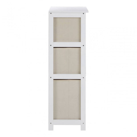 Marlow 3 Natural Fabric Drawers Cabinet