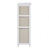 Marlow 3 Natural Fabric Drawers Cabinet