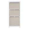 Marlow 3 Natural Fabric Drawers Cabinet