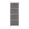 Marlow 4 Grey Fabric Drawers Cabinet