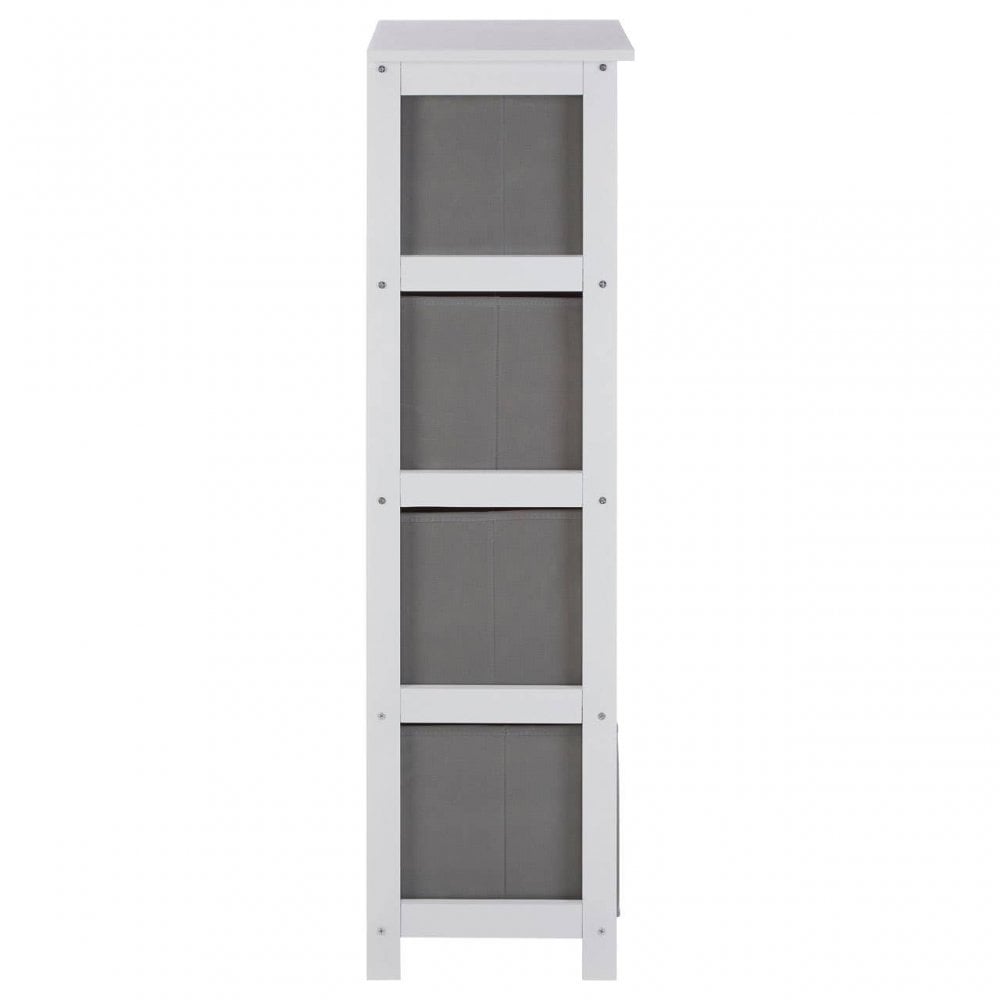 Marlow 4 Grey Fabric Drawers Cabinet