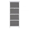 Marlow 4 Grey Fabric Drawers Cabinet