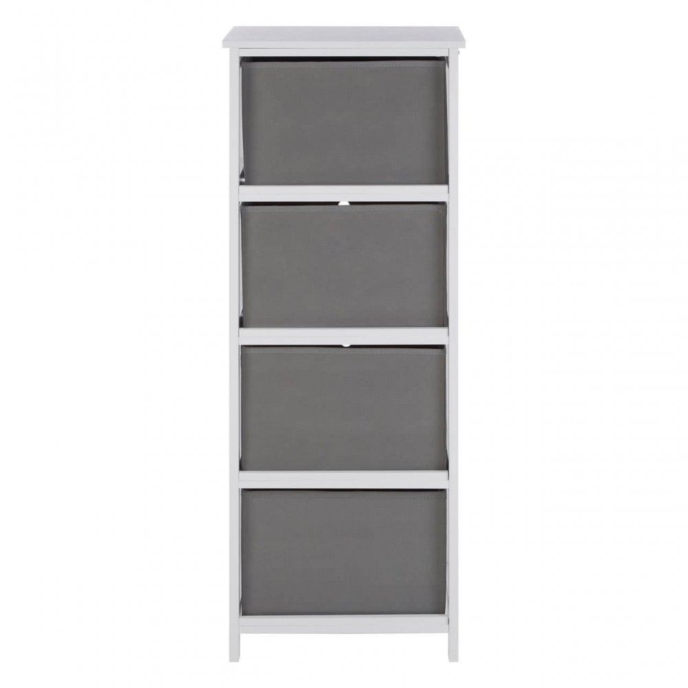 Marlow 4 Grey Fabric Drawers Cabinet