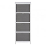 Marlow 4 Grey Fabric Drawers Cabinet