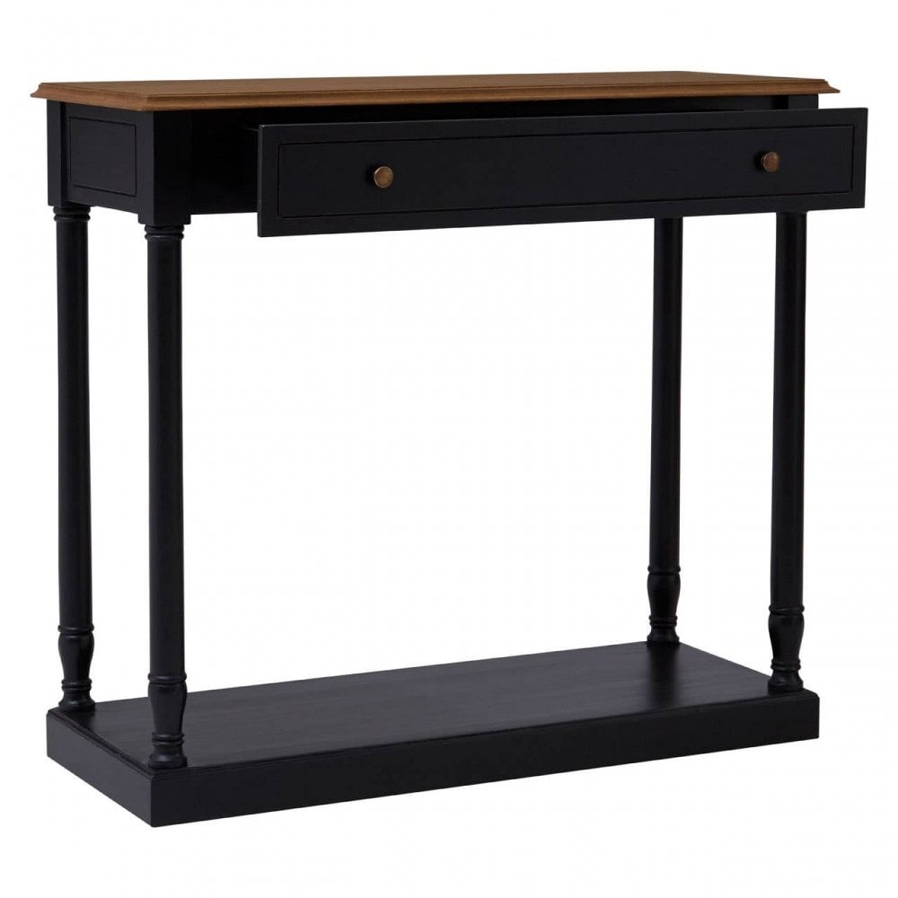 Arden 1 Drawer Black Console Table