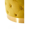 Seraphina Pistachio Velvet Stool With Matte Gold Finish Base