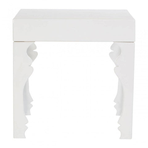 Winston White High Gloss Side Table