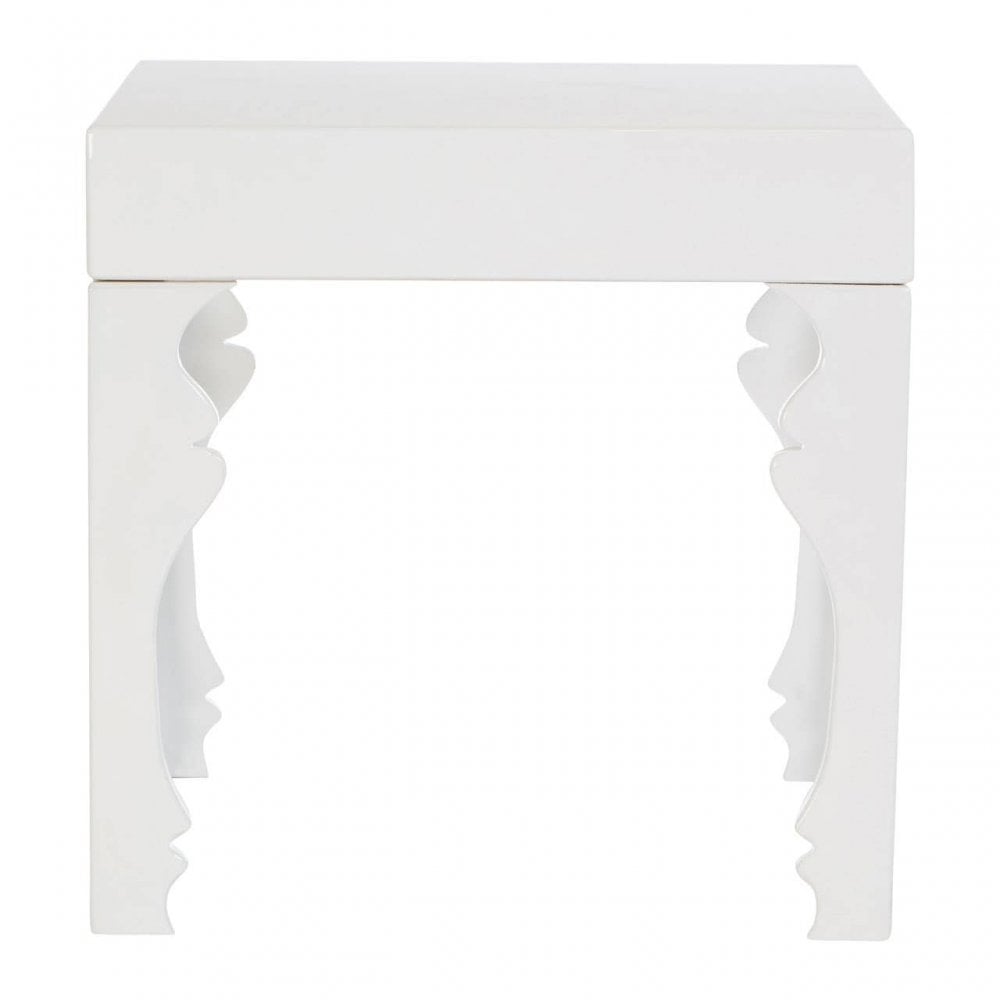 Winston White High Gloss Side Table