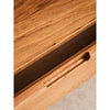 Elmwood 2 Door Natural Rattan And Oak Cabinet