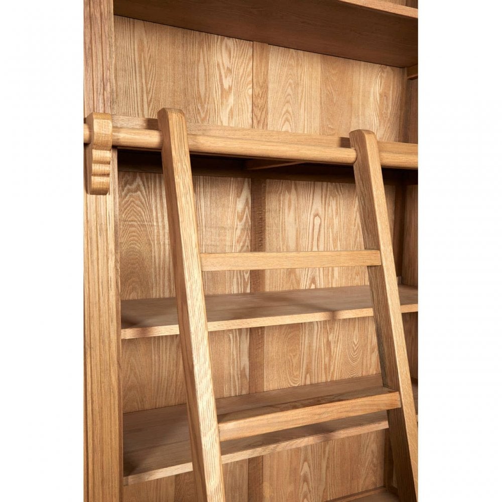 Elmwood 2 Section Bookcase With Ladder